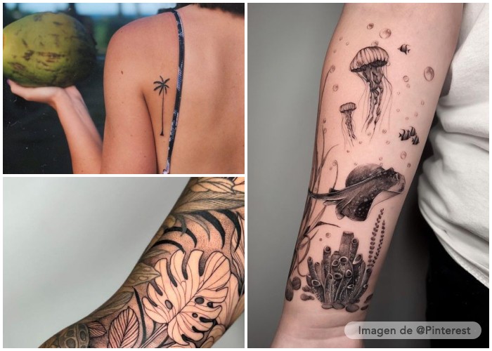 tatuajes de flora y fauna del verano