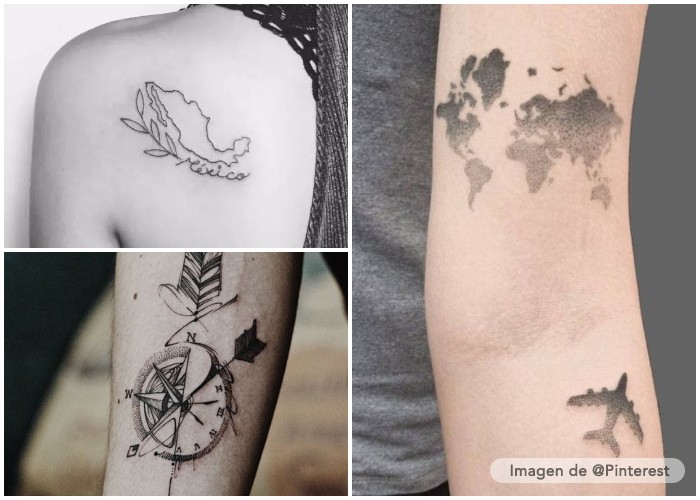 tatuajes de viajes y aviones