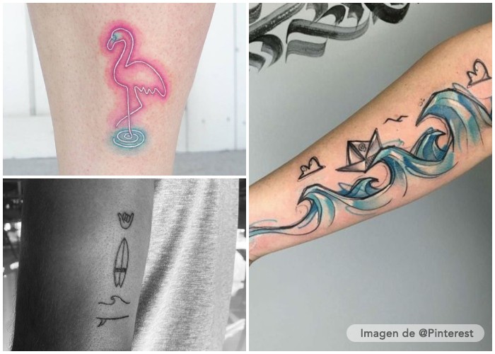 tatuajes de estilo minimalista, neon y acuarela