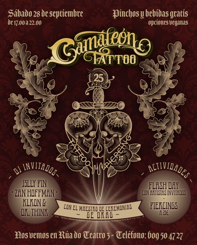 fiesta 25 aniversario Camaleon Tattoo en Lugo