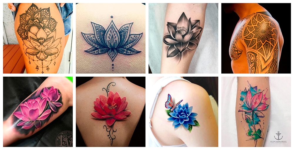 Ideas de tatuaje flor de loto