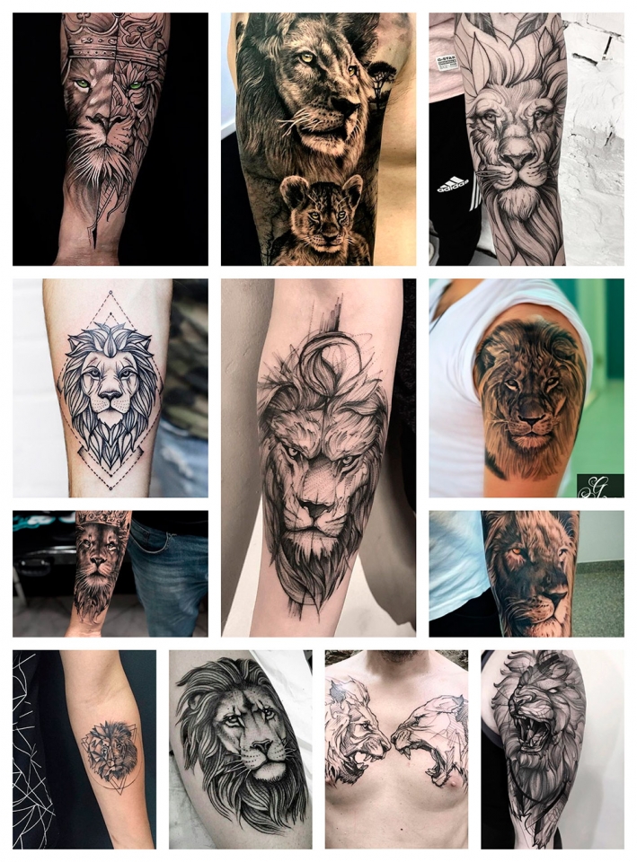 Significado de los tatuajes de leones y ejemplos - Camaleon Tattoo