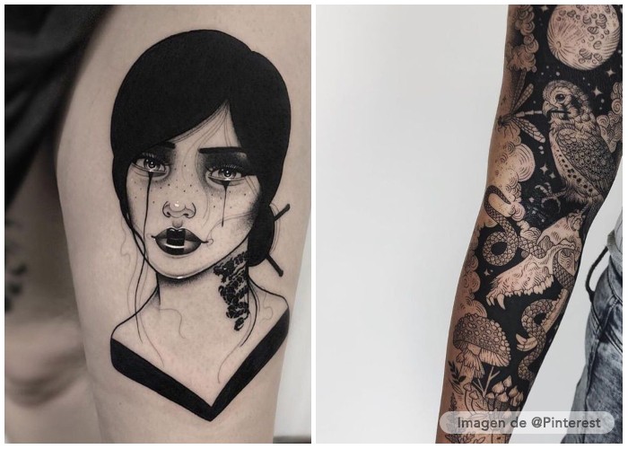 tatuajes en blanco y negro